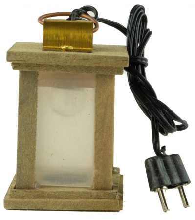 Holzlaterne mittel - Krippenzubehör, ca. 5,5 cm, X 523-7